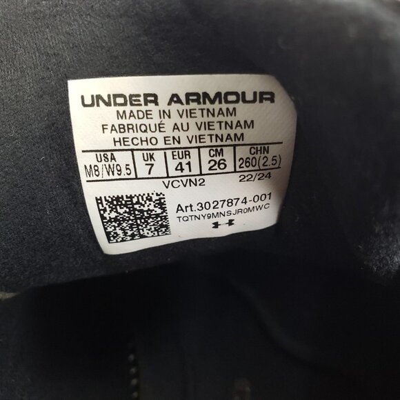 Under Armour Phantom 4 Luxe Sneaker Men's 8 / Womens 9.5 Black/White NEW - Picture 11 of 13